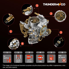 THUNDERMINGO mounting holes 69mm ensure compatible mounting.