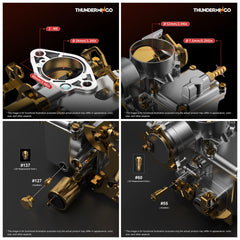 THUNDERMINGO 34 Pict-3 carburetor bolt holes 68mm spacing for mounting