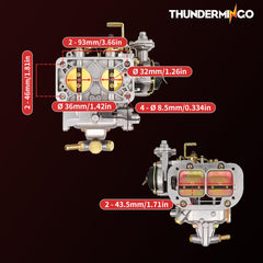 THUNDERMINGO Mazda B2000/B2200 fitment for 2.0–2.2L engines.