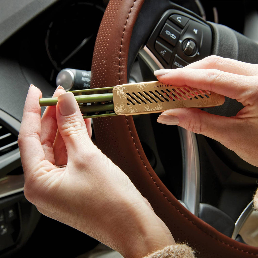 Frasier Fir car diffuser reeds shown for easy fragrance refresh in any vehicle.