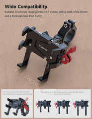 Tiakia aluminum body delivers durable, vibration-resistant support on rides
