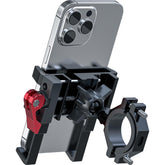 Tiakia bike phone mount assembly with six-claw bracket provides stable grip on handlebars