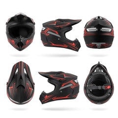 TIANDU 4-piece off-road set includes helmet and protective gear.