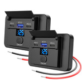 TIANWIDJEW surface mount outlet fits tight dashboards for RVs and boats.