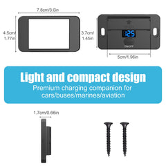 TIANWIDJEW waterproof flip cover protects ports from splashes and dust.
