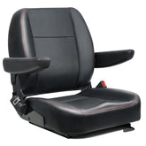 TICSEA universal forklift seat with fold-down armrest enhances operator comfort during long shifts.