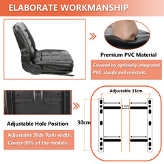 TICSEA universal forklift seat built on a strong steel plate for durability