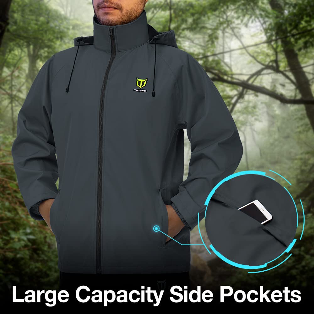 TIDEWE Rain Suit side pockets for easy gear access in wet conditions.