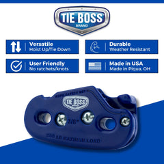 Tie Boss S-hook offers easy attachment and release for tools.