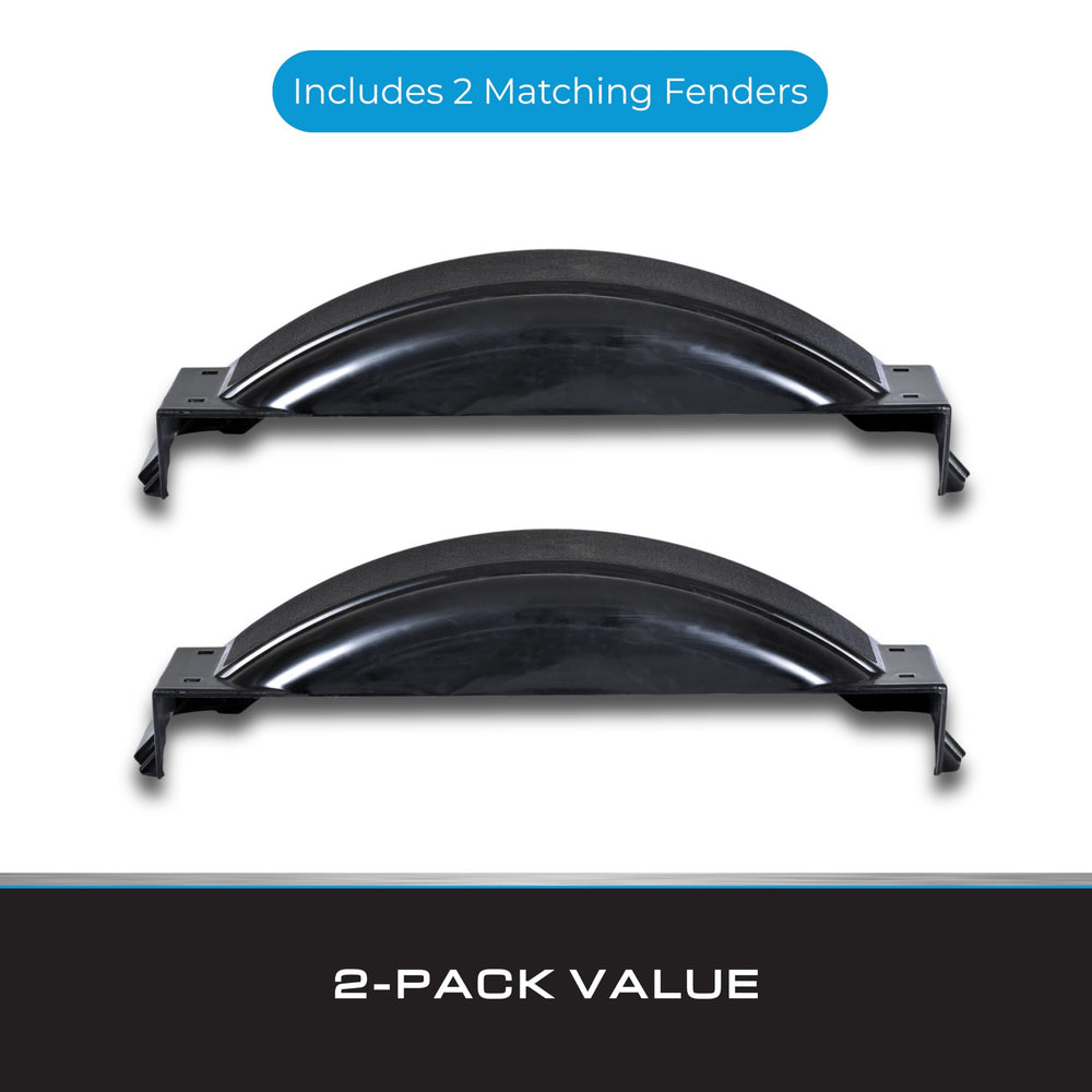 Tie Down fender dimensions shown for small-wheel trailer compatibility with 5.19 inch diameter.