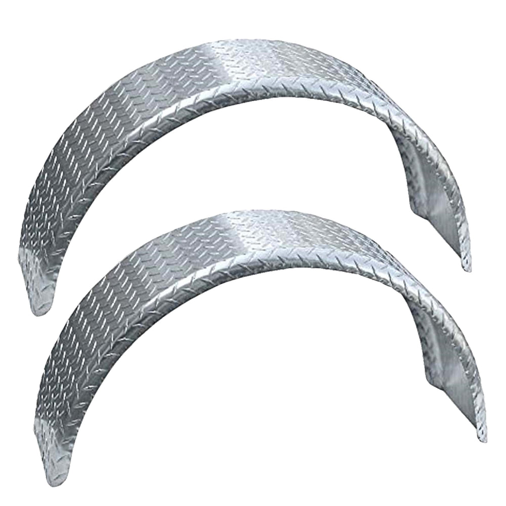 Tie Down diamond-plated trailer fender provides durable wheel protection for 34-inch lengths.