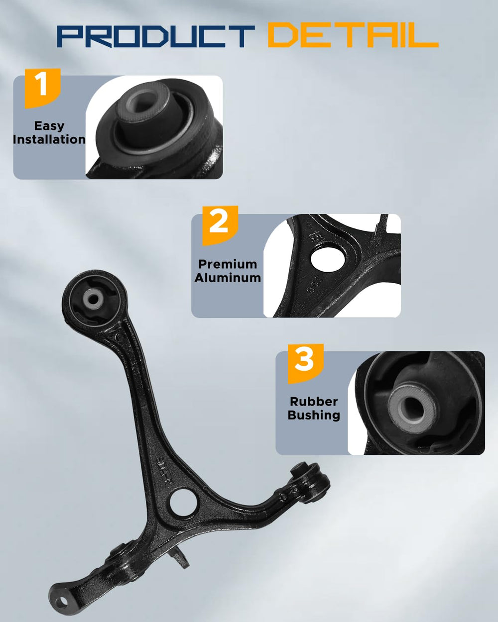 Tiezful front lower control arm left helps tire wear reduction