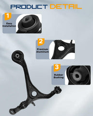 Tiezful front lower control arm left helps tire wear reduction