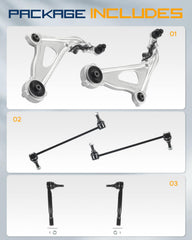 Tiezful front lower control arm with ball joint, passenger side, enhances ride stability