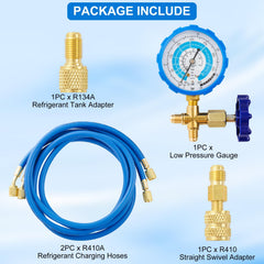 Tigbear included accessories pack with hoses, gauge, and adapters.