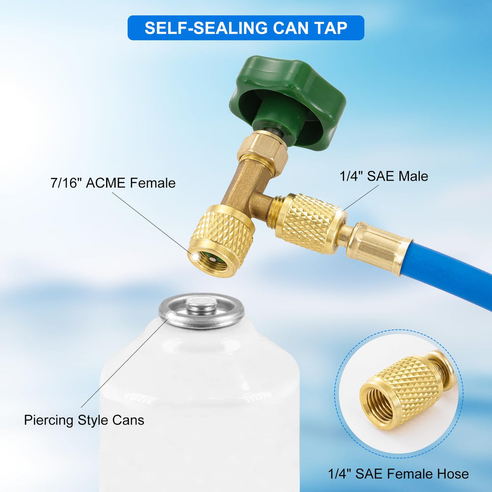 Tigbear self-sealing can tap for easy charging with multiple cans