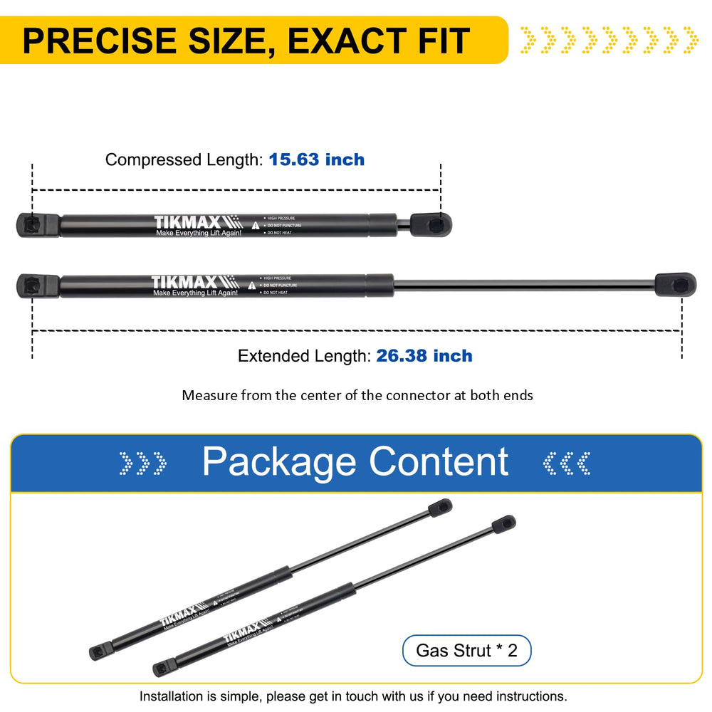 TIKMAX front hood gas struts on Camry demonstrate quick, tool-free installation for 2012–2016 models.
