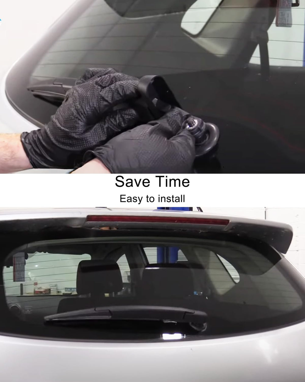TIKSCIENCE premium wiper arm kit close-up underscores durable, weather-ready design.