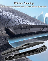 TIKSCIENCE rear wiper arm blade close-up indicating simple, tool-free replacement.