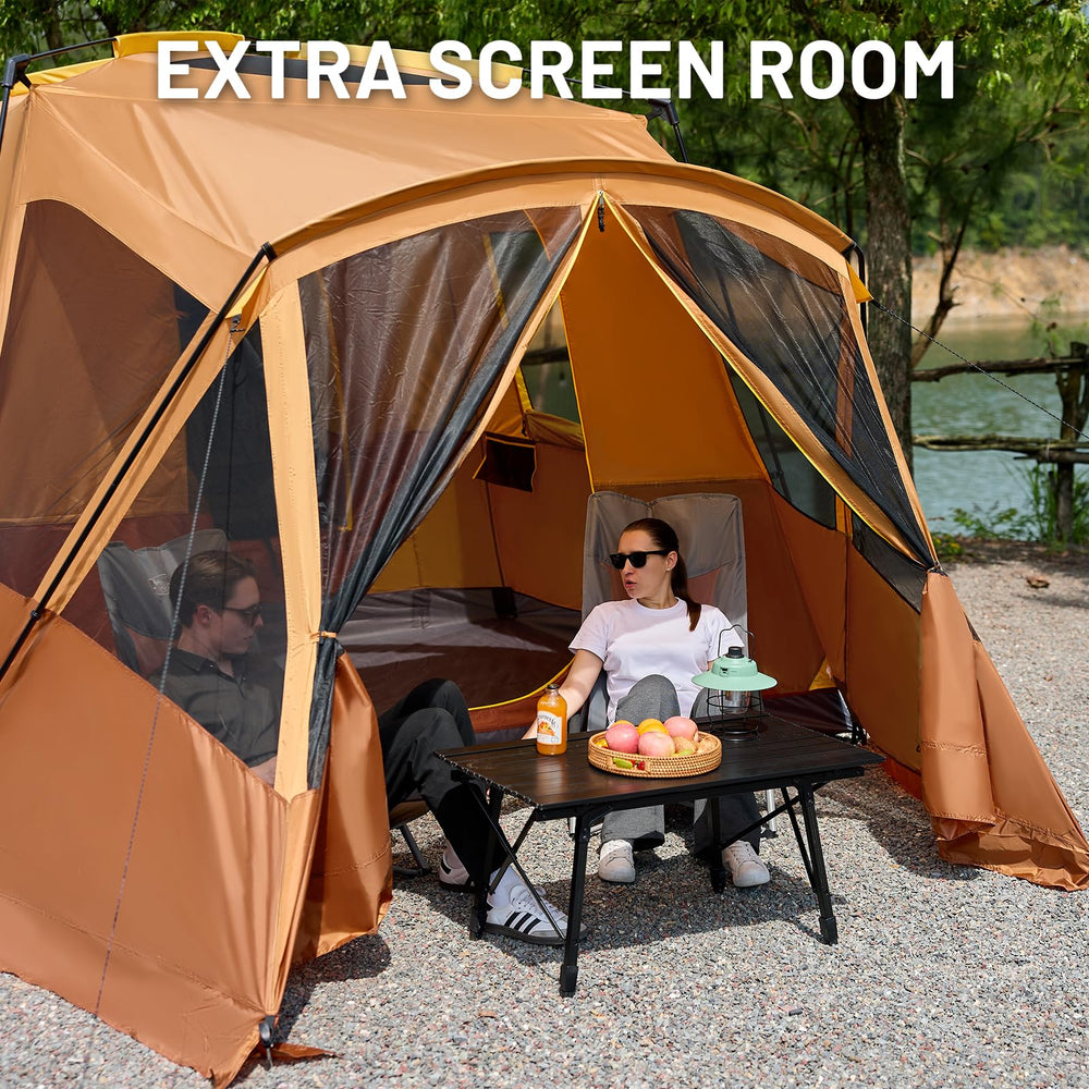 Timber Ridge SUV Tent awning extends outdoor shade and storage.