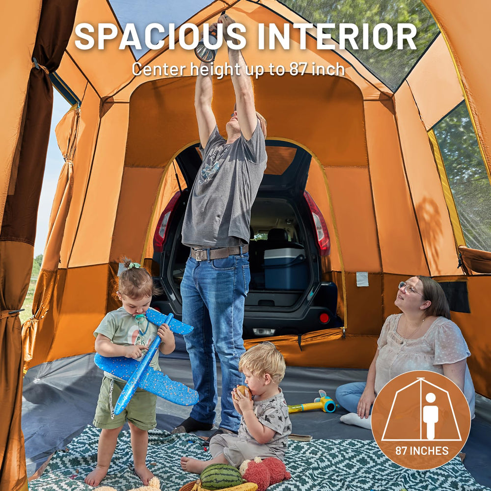 Timber Ridge SUV Tent fabric and ventilation keep comfort in variable weather.