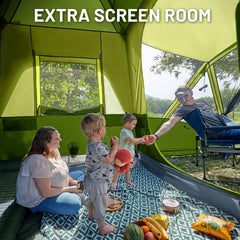 Timber Ridge SUV tent with screen porch adds outdoor shelter and storage space.