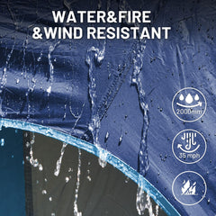 TIMBER RIDGE SUV tent weather-resistant fabric shields against rain