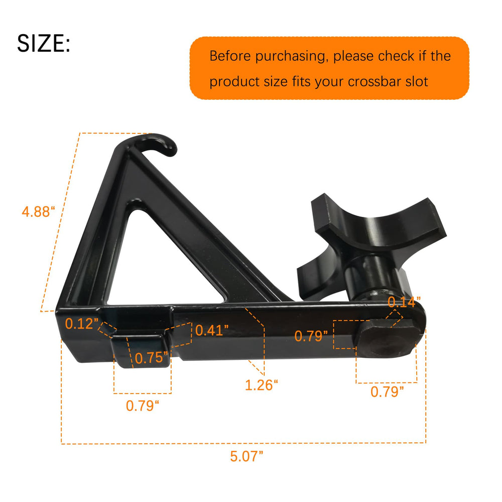 Timilge load stops bracket keeps a kayak in place during travel.