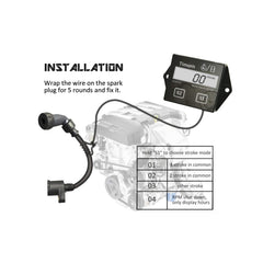 Timorn compact tachometer installation shows easy setup.