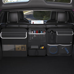 Timoxi back seat trunk organizer in full-size view keeps the trunk tidy and organized.