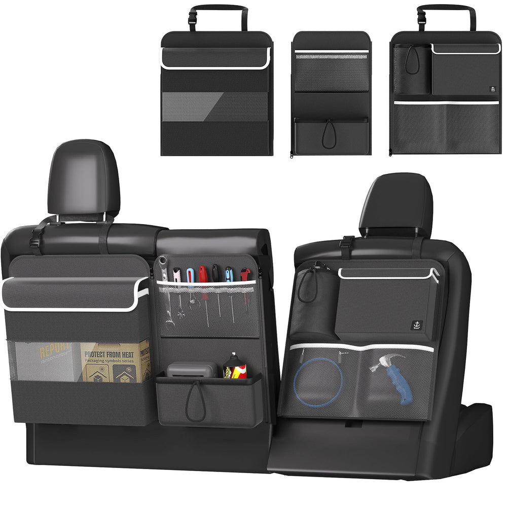 Timoxi trunk organizer with seven pockets demonstrates versatile storage for road trips.