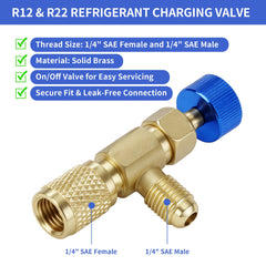 Timsec red 5/16-inch valve for R410, secure connection during charging