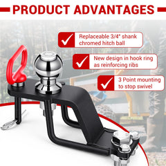 Timtin chrome polished tow ball enhances wear resistance during use.
