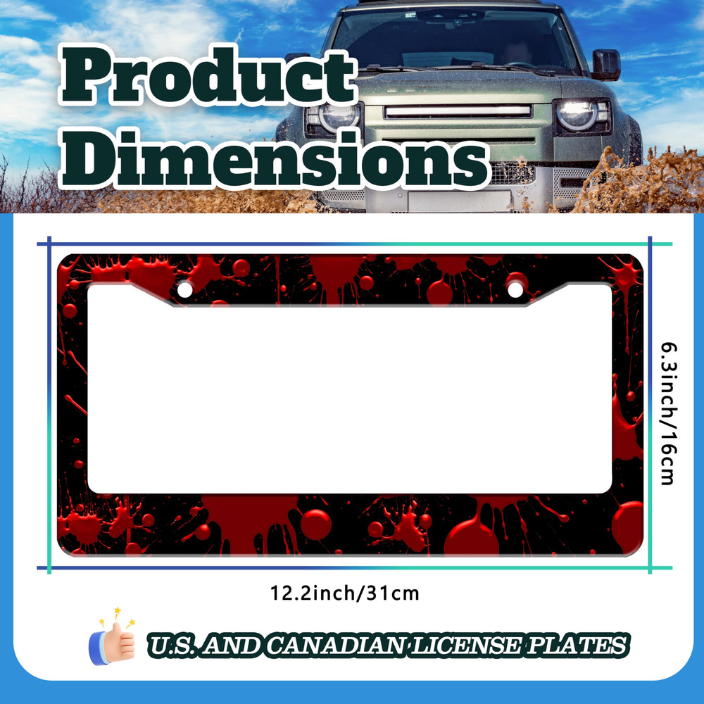 TINALUIN 63x122-inch license plate frame fits most U.S. and Canadian plates.
