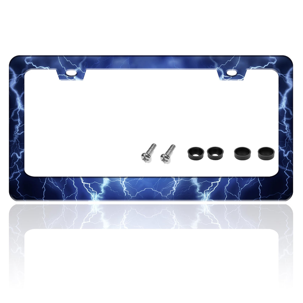 TINALUIN Blue Lightning frame front view boosts vehicle recognition and style