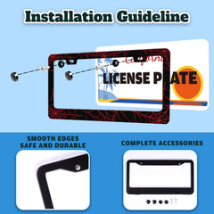 TINALUIN frame internal clip fixes license plate securely and protects paint