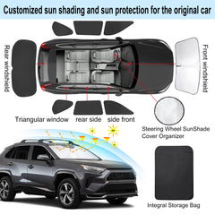 TINGLU RAV4 full-coverage window shade kit suitable for camping and naps.