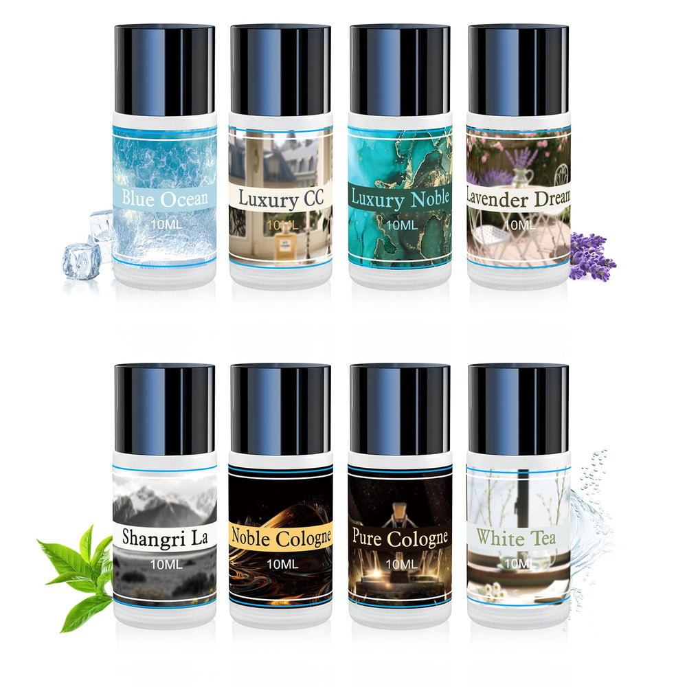 TIQTGD smart car air freshener refill with eight fragrance bottles for car or home freshness.