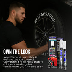 Tire Ink color tire paint pen easy application demonstration on tire