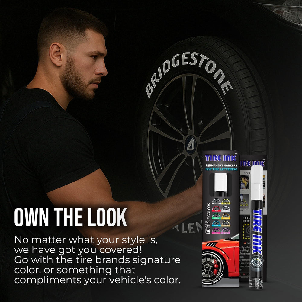 Tire Ink White Tire Paint Pen color-options image emphasizes versatility
