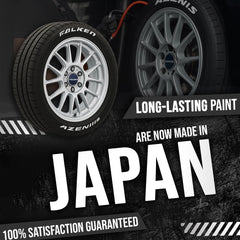 Tire Ink White Tire Paint Pen writing-on-tire demonstrates quick, even coverage