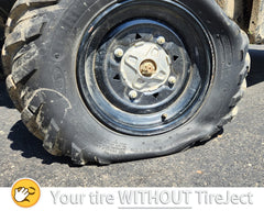 TireJect off-road bead leak sealing with sealant and fibers