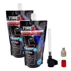 TireJect off-road instant repair bottle pour enables quick, permanent sealing during trail punctures.