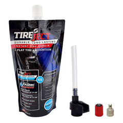TireJect off-road sealant with dispense cap for quick, mess-free installation.