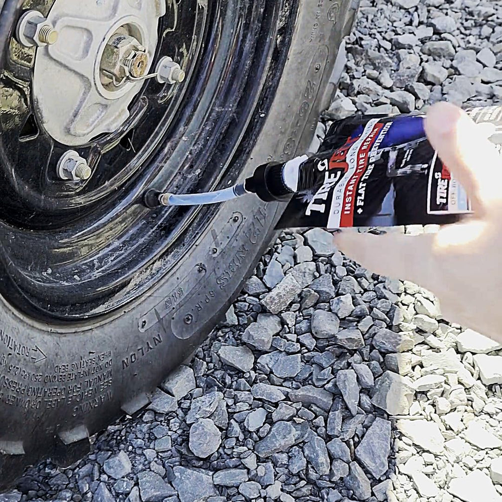 TireJect tread puncture seal up to 3/8 inch on tires.