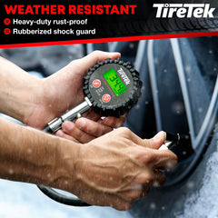 TireTek heavy-duty steel construction demonstrates durability for all-weather use.