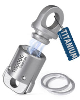 TISGOOG magnetic quick release keychain titanium body close-up for secure keys
