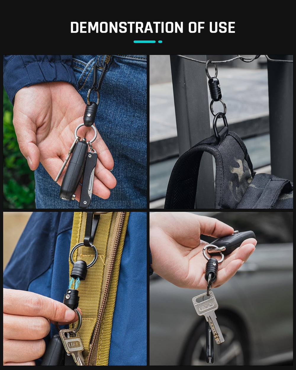 TISUR family car-sharing keychain for quick key swaps among members.