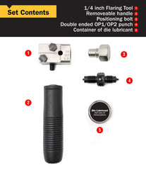 Titan 51515 with removable handle design for bench vise use and stable flare work.
