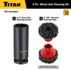 Titan 51798 abrasive cleaning pads 2 in for brake rotors and hubs